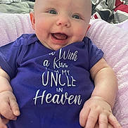 October joined the competition — help win amazing prizes! baby, bed, bedding, blanket, child, chubby, cute, face, hand, happy, indoor, infant, joyful, newborn, onesie, person, portrait, purple_clothing, skin, smiling