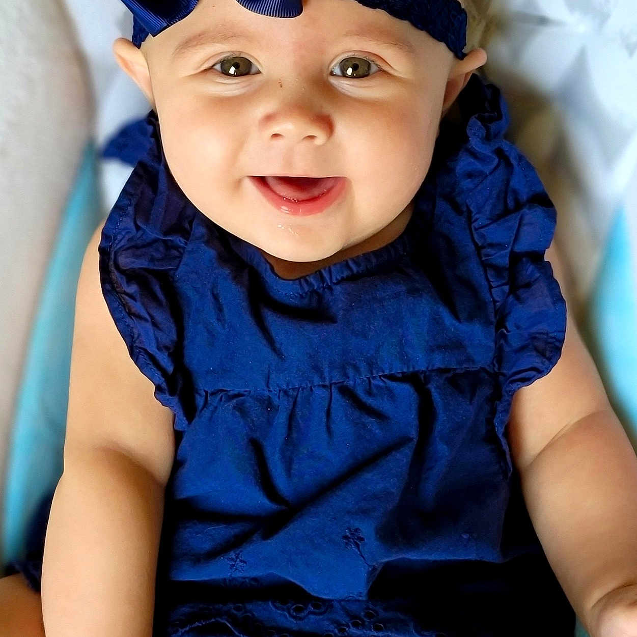 Kynleigh is registered to the contest to win money with this photo: azure, baby, baby_toddler_clothing, beauty, blue, cap, child, electric_blue, eye, face, flash_photography, fun, happy, hat, purple, skin, sleeve, smile, thigh, toddler