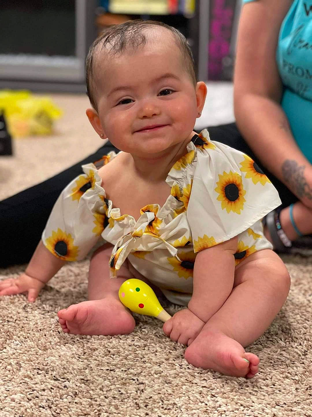 Trinity joined the competition — help win amazing prizes! adaptation, baby, child, event, flooring, fun, grass, happy, head, joy, leisure, nail, person, play, public_space, recreation, sitting, skin, smile, summer