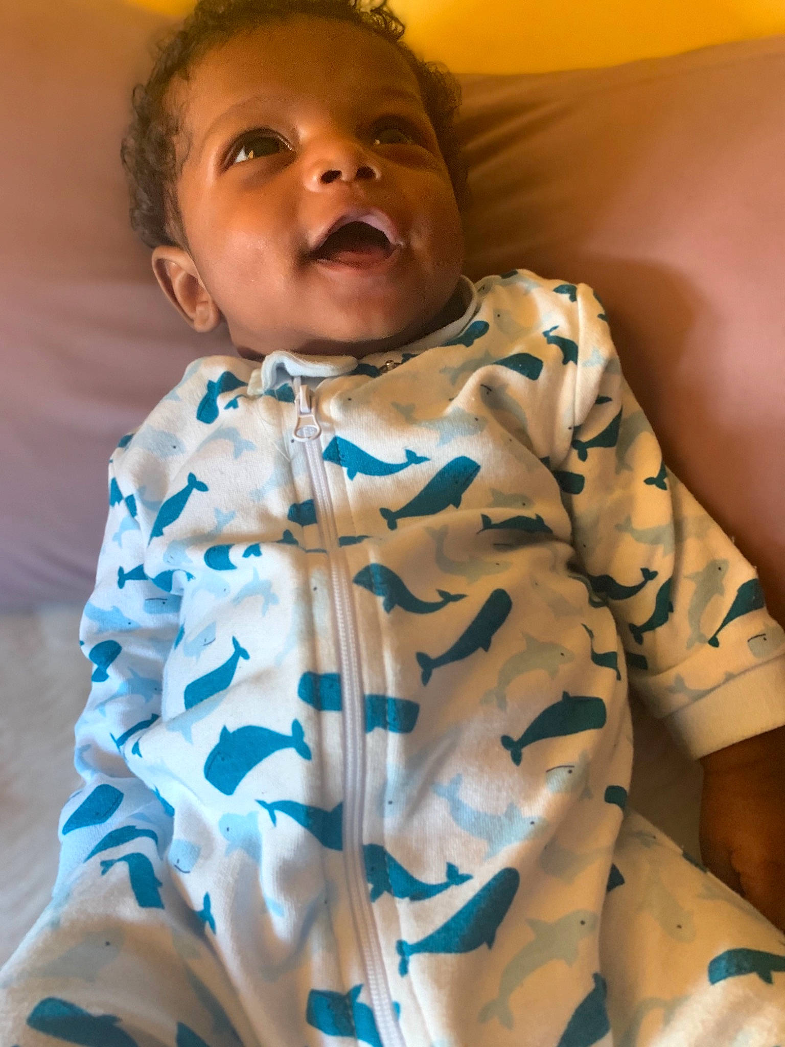 Ramere joined the competition — help win amazing prizes! baby, baby_toddler_clothing, cheek, comfort, eye, face, happy, human_body, linens, lip, mouth, nose, orange, outerwear, person, skin, sleeve, t_shirt, textile, toddler