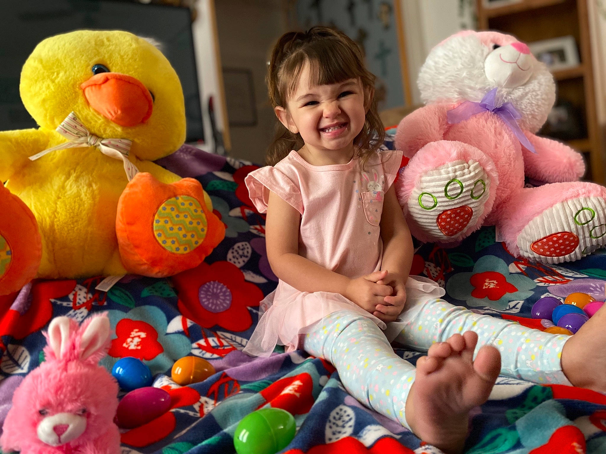 Paisley is registered to the contest to win money with this photo: baby_playing_with_toys, baby_toys, child, holiday, joy, person, play, plush, stuffed_toy, toddler, toy