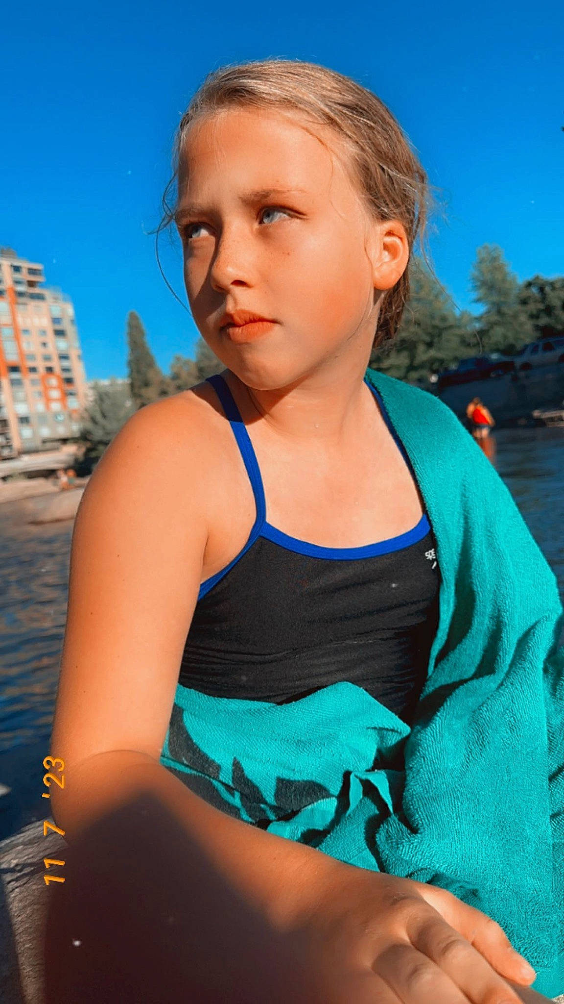 Envy joined the competition — help win amazing prizes! azure, beauty, blond, chest, electric_blue, facial_expression, flash_photography, hairstyle, happy, human_leg, leisure, neck, person, shoulder, sky, sportswear, summer, thigh, trunk, waist