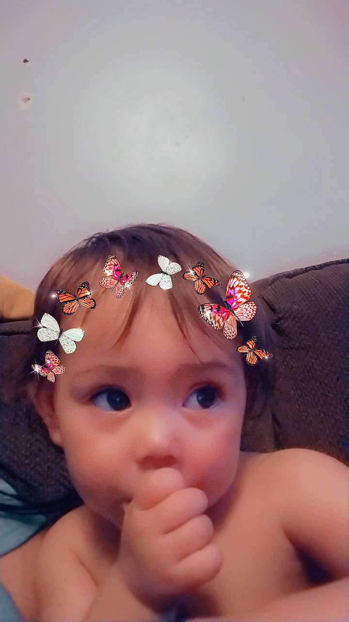 Daniella joined the competition — help win amazing prizes! baby, baby_toddler_clothing, black_hair, cap, electric_blue, eyelash, flash_photography, hair_accessory, happy, headband, headgear, headpiece, iris, lip, magenta, nail, person, petal, pink, skin