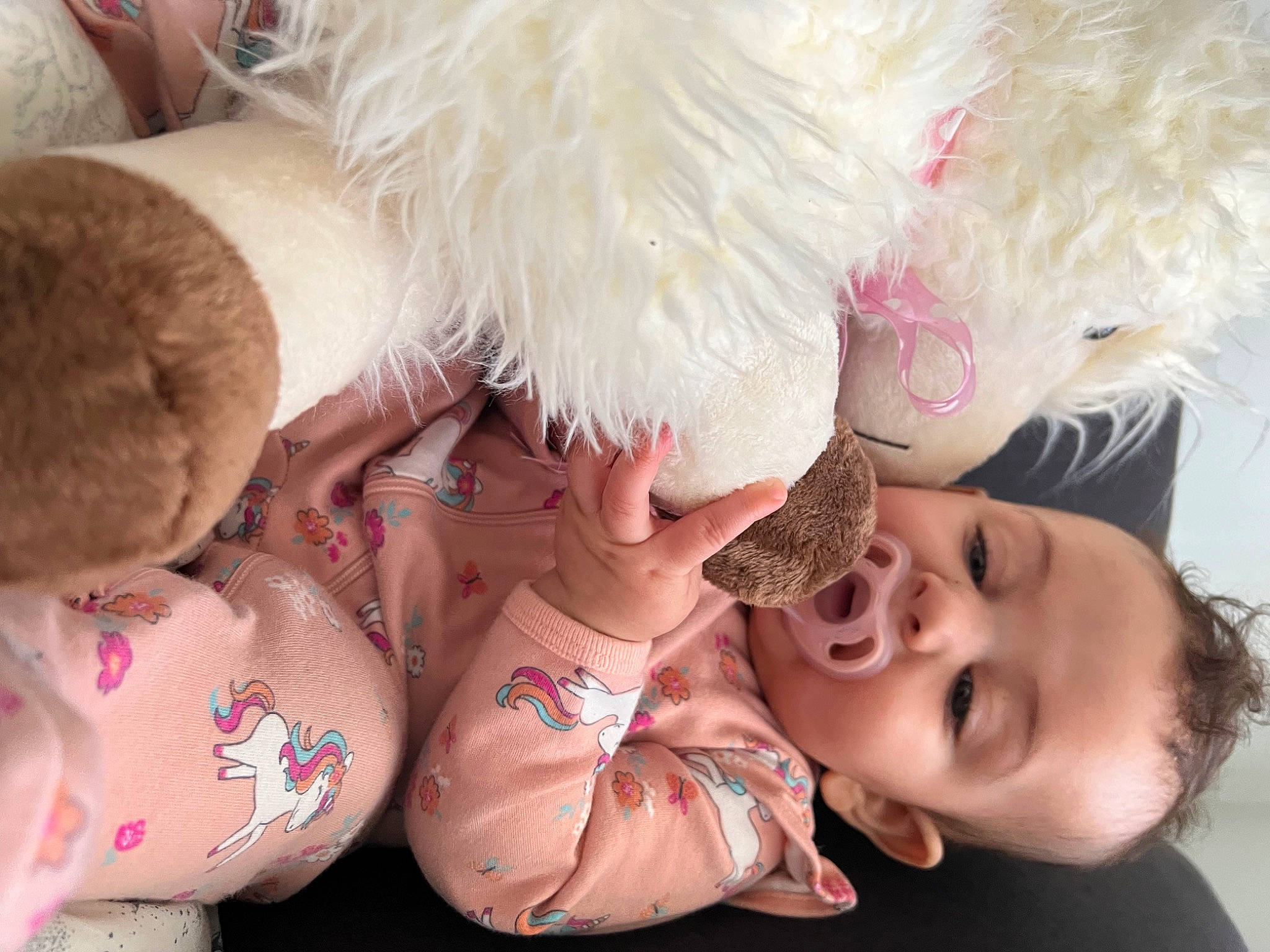 Brinlee Jordan joined the competition — help win amazing prizes! child, eyelash, facial_expression, finger, fun, gesture, hand, happy, human_body, interaction, mouth, nail, nose, person, pink, skin, stuffed_toy, teddy_bear, textile, toddler