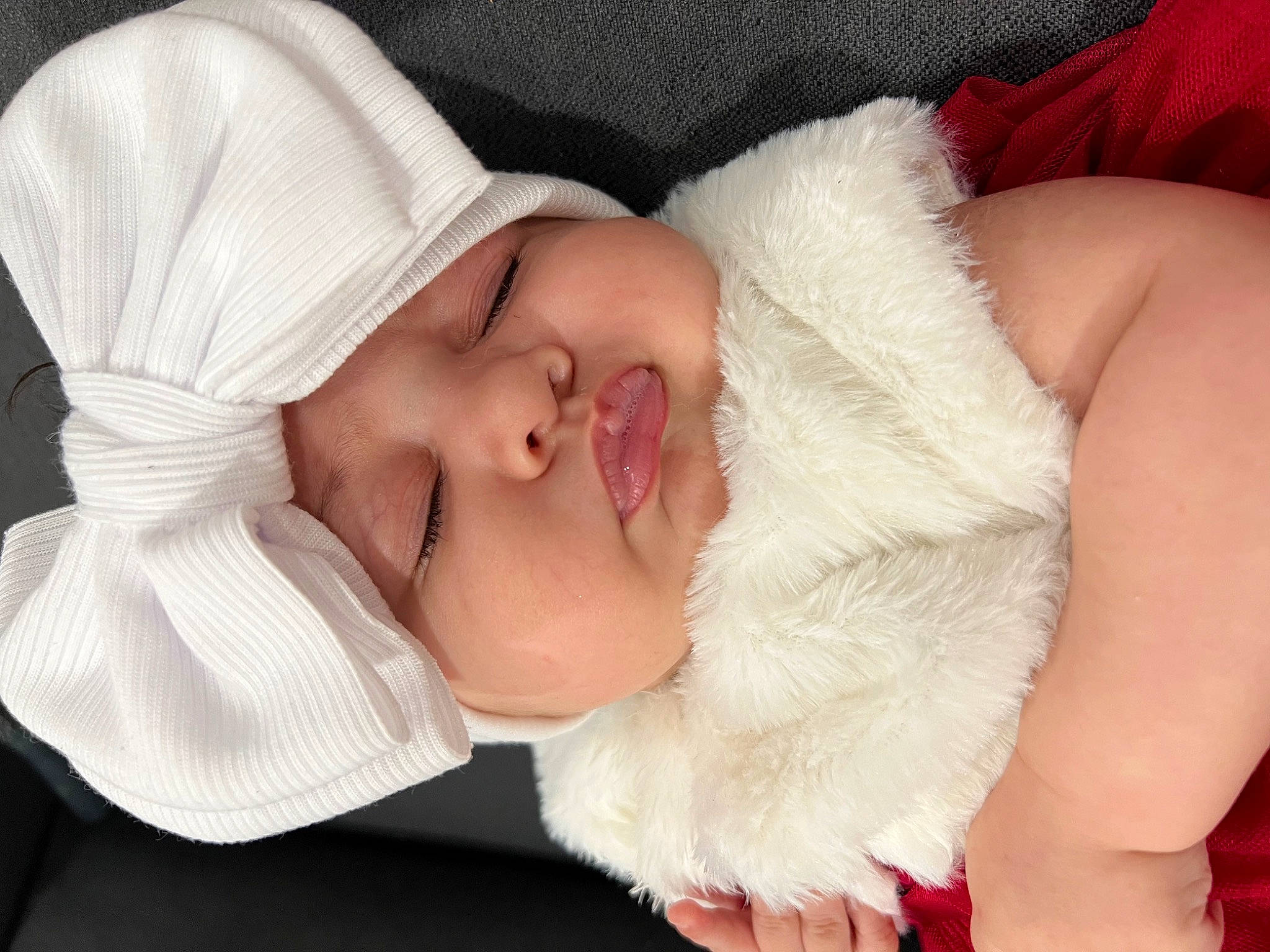 Brinlee joined the competition — help win amazing prizes! baby, baby_products, baby_sleeping, baby_toddler_clothing, cap, cheek, child, comfort, eyelash, face, fashion_accessory, finger, hat, headgear, headwear, knit_cap, lip, nail, nose, person