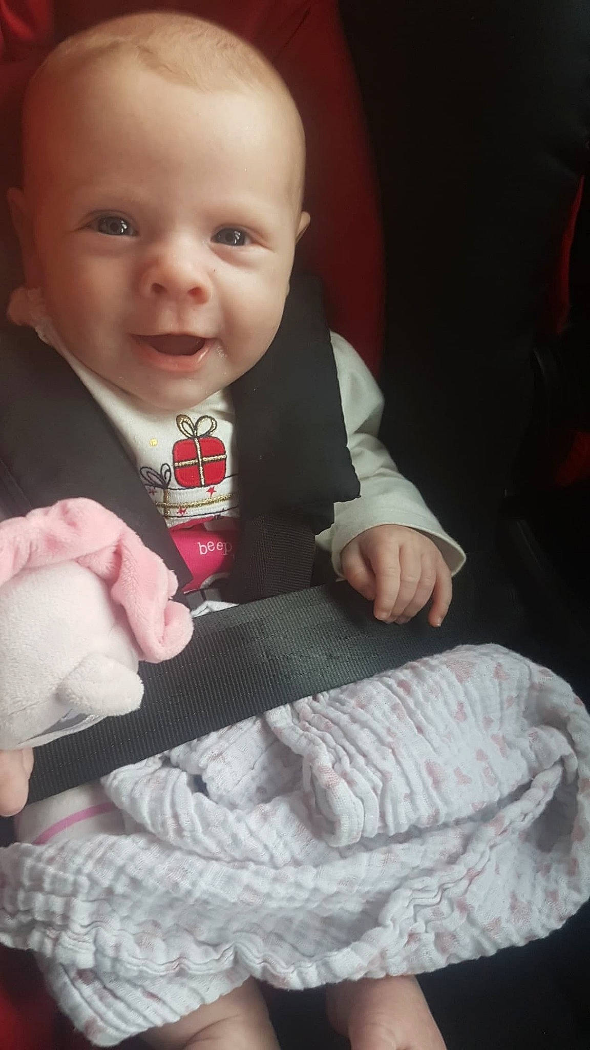 Ariana joined the competition — help win amazing prizes! arm, baby, baby_products, cheek, child, eye, face, finger, hand, head, leg, lip, mouth, nose, person, play, product, sitting, skin, smile