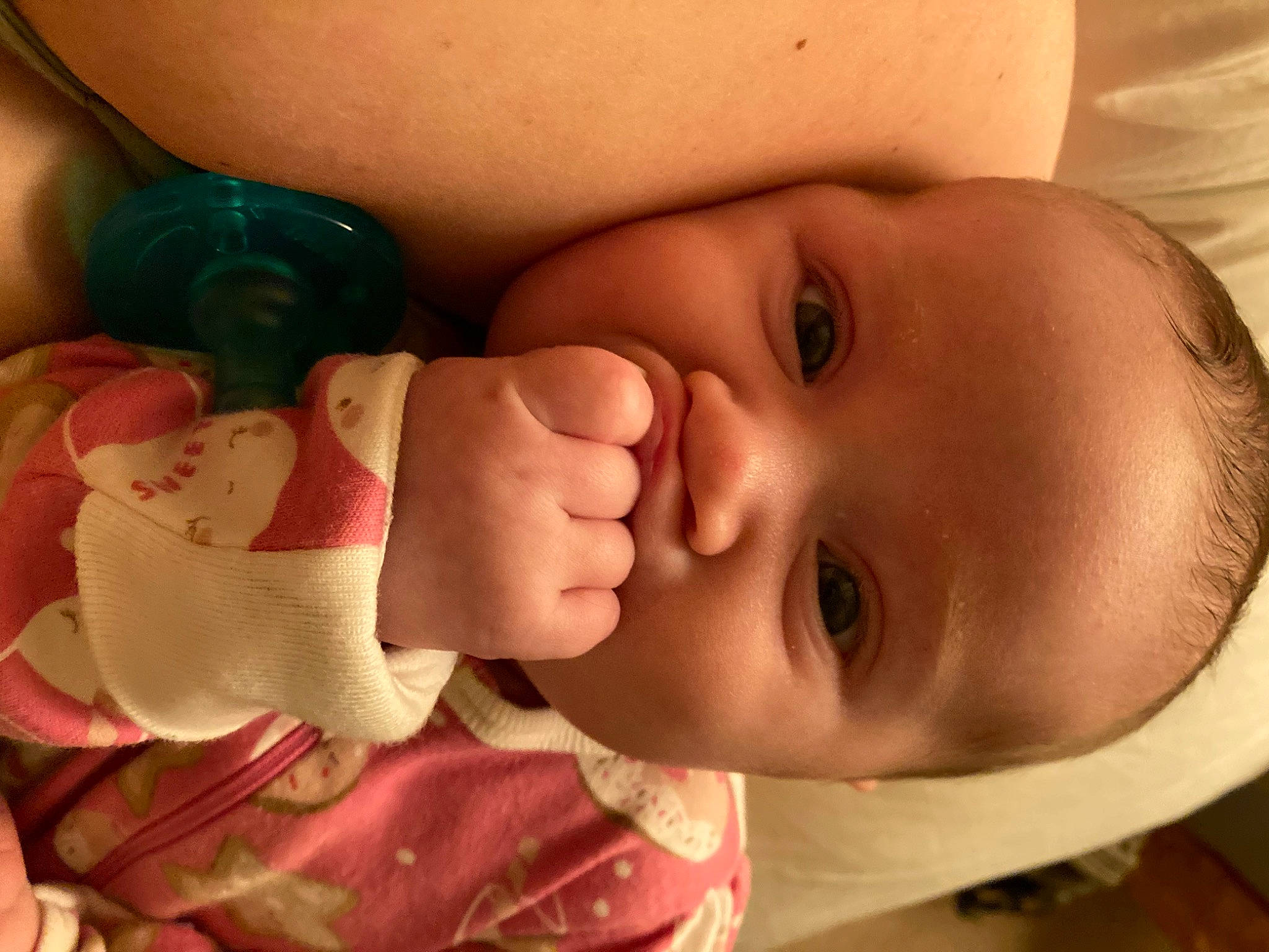 Mackenzie joined the competition — help win amazing prizes! arm, baby, cheek, chin, ear, eye, eyebrow, eyelash, face, gesture, hand, head, human_body, iris, lip, mouth, nose, organ, person, skin