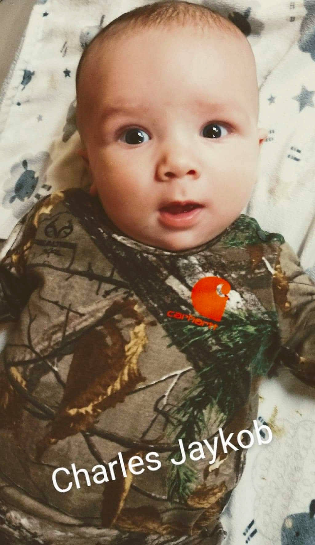 Charlie joined the competition — help win amazing prizes! art, baby, baby_toddler_clothing, cheek, child, eye, face, happy, head, iris, lip, military_camouflage, military_uniform, nose, outerwear, person, skin, sleeve, soldier, toddler