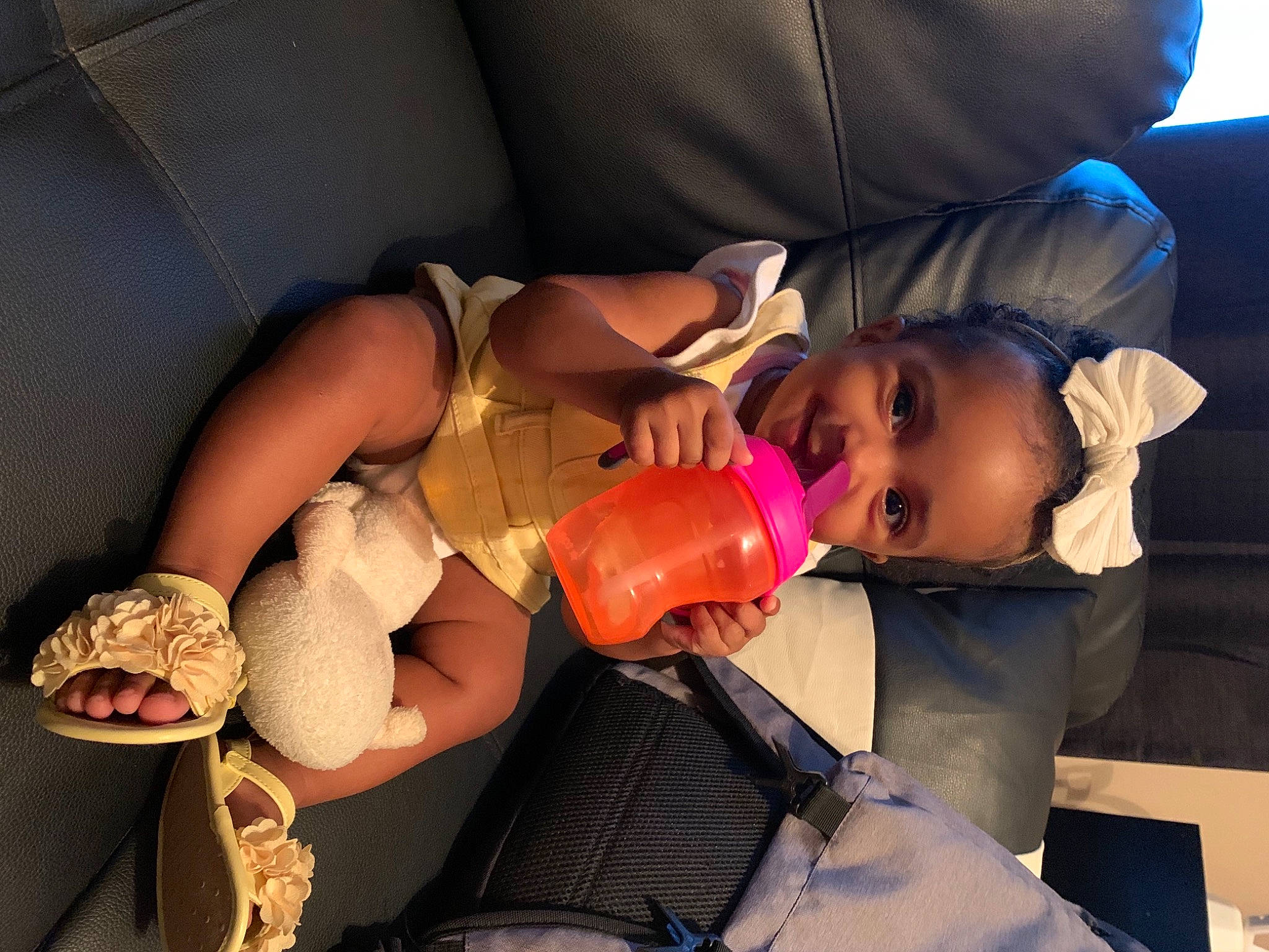 Harlee joined the competition — help win amazing prizes! beauty, blond, child, drinkware, event, eyelash, fashion, finger, fun, happy, human_body, human_leg, interaction, joy, mouth, nail, person, plastic_bottle, smile, thigh