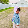 backyard, child, clothing, coat, face, female, girl, grass, happy, hat, head, jacket, nature, outdoors, pants, person, photography, plant, portrait, yard