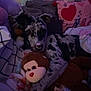 Gracie Lou is registered to the contest to win money with this photo: animal, blanket, colorful, comfort, cozy, cuddly, cute, dog, home, indoor, lying_down, patterned_fur, pet, pillow, plush_toy, relaxed, resting, sleepy, soft_toy, stuffed_animal