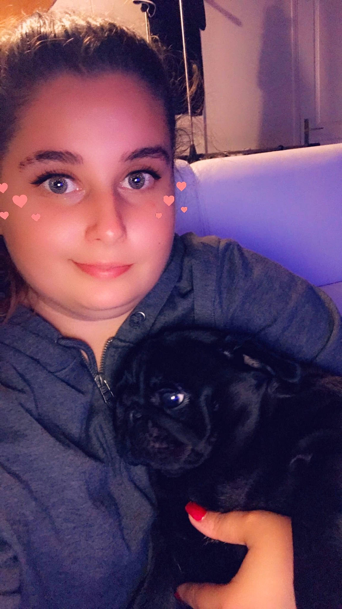 Yestah a rejoint le concours — aidez-le/la à gagner de superbes lots ! black_hair, blue, carnivore, companion_dog, cool, dog, dog_breed, electric_blue, eye, eyelash, flash_photography, happy, head, iris, long_hair, nose, purple, skin, smile, toy_dog