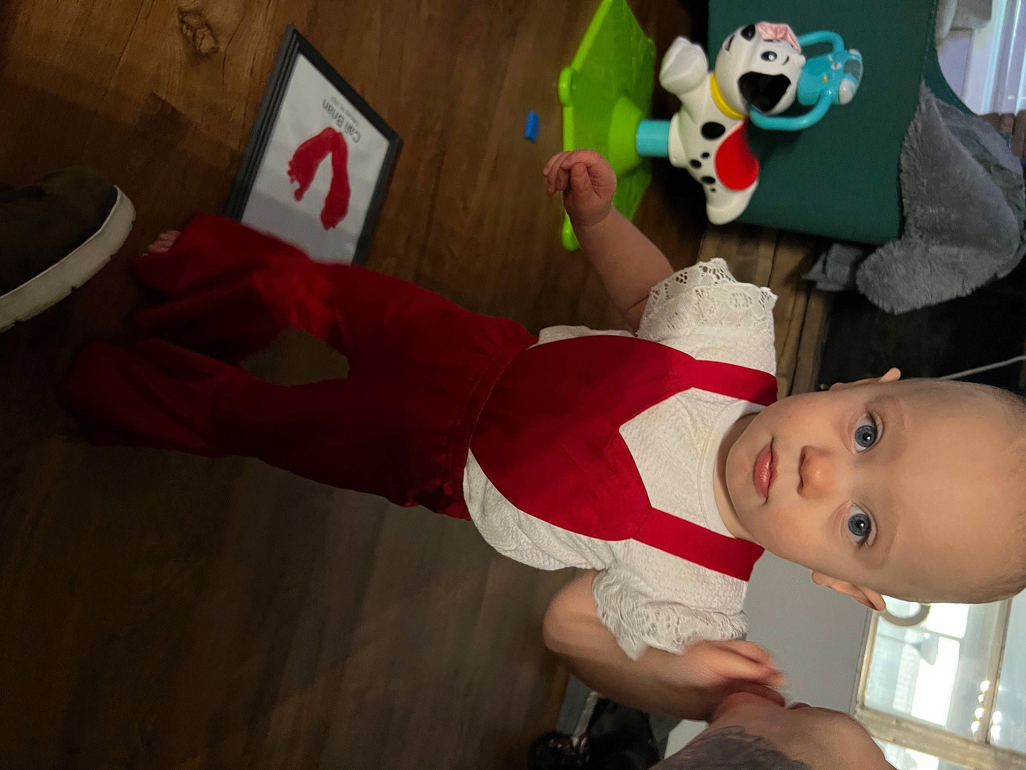 Cali joined the competition — help win amazing prizes! animation, baby_toddler_clothing, child, costume, elbow, event, fictional_character, flooring, fun, happy, hat, knee, leisure, person, plush, room, stuffed_toy, t_shirt, thigh, toddler
