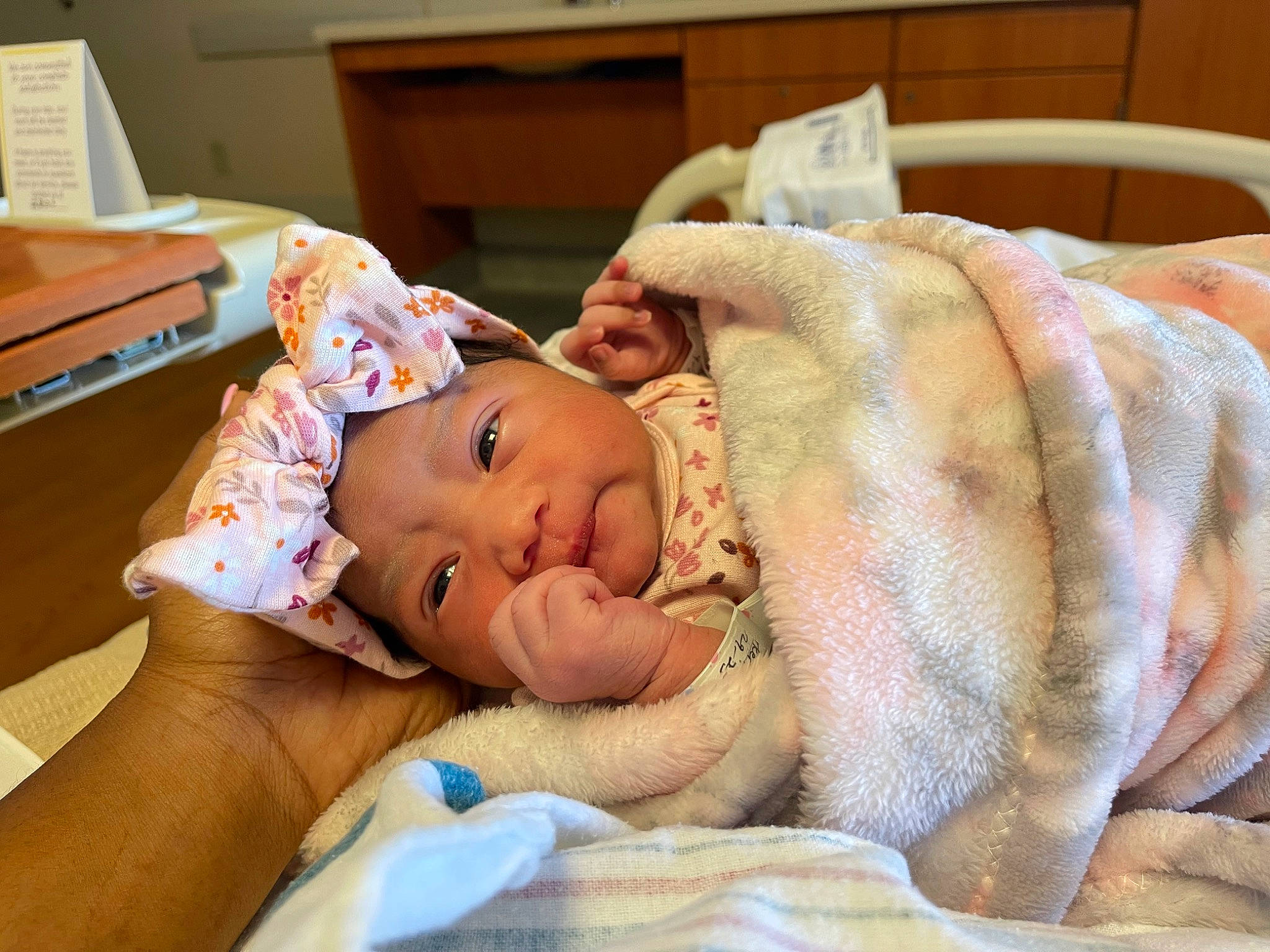 Evangeline joined the competition — help win amazing prizes! baby, baby_products, baby_safety, baby_toddler_clothing, bedtime, child, childbirth, comfort, event, eye, fur, hat, headwear, hospital, linens, person, room, service, skin, sleep