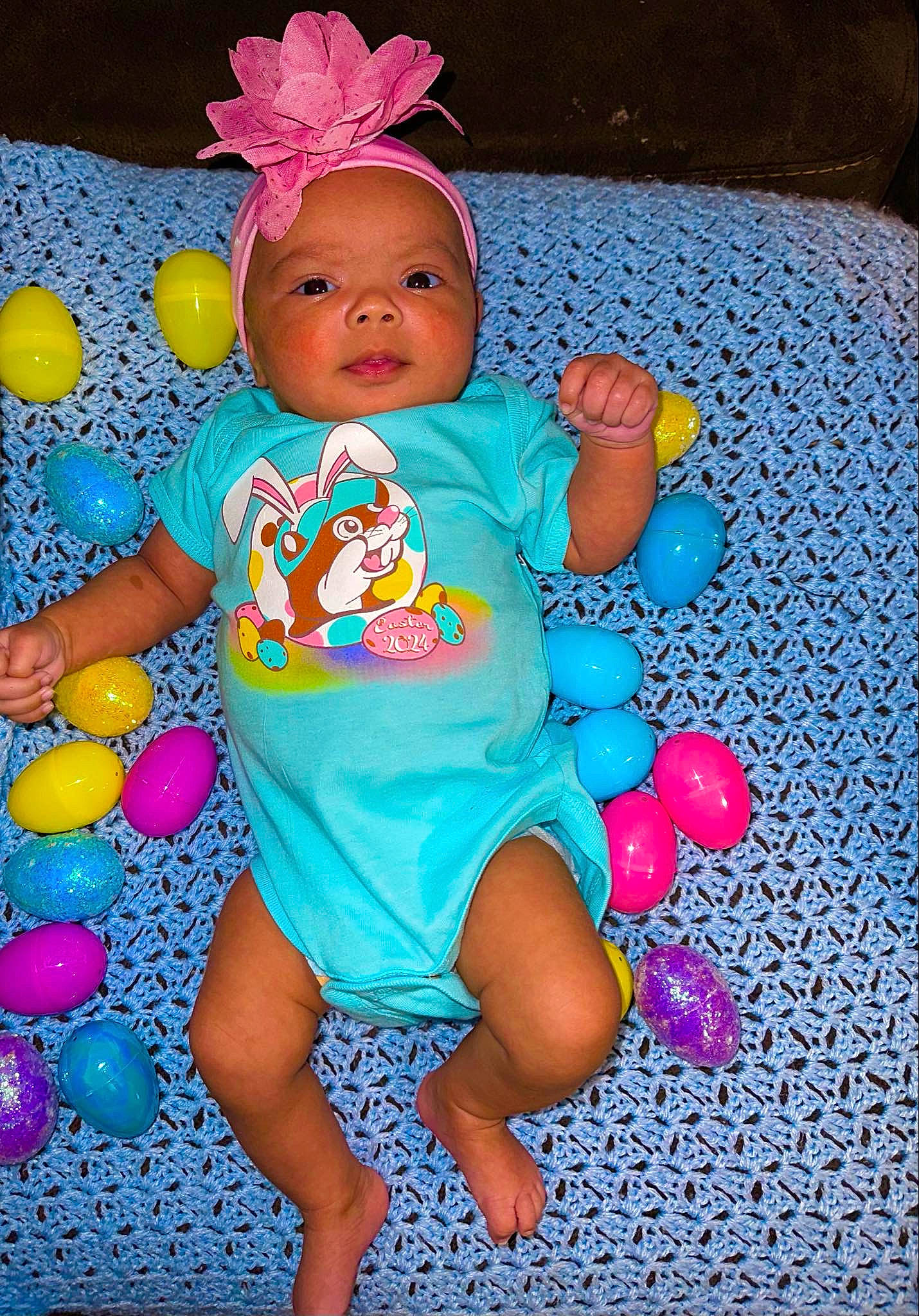 Aspen joined the competition — help win amazing prizes! baby, baby_toddler_clothing, balloon, barefoot, child, doll, electric_blue, event, fun, happy, jewellery, magenta, nail, party_supply, pattern, person, pink, play, sitting, toddler