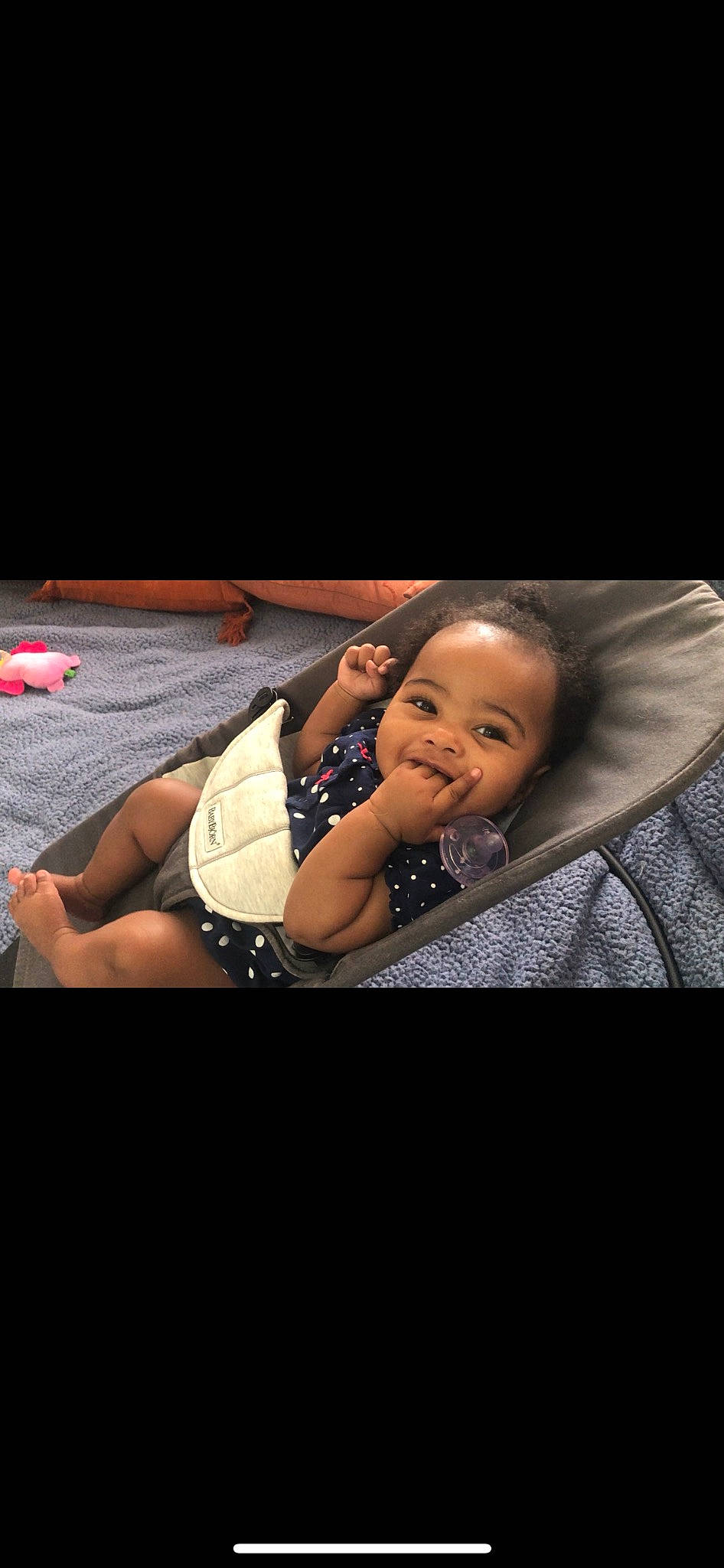 Brooklyn is registered to the contest to win money with this photo: baby, baby_products, baby_toddler_clothing, child, comfort, darkness, event, fashion_design, flash_photography, flooring, fun, happy, luxury_vehicle, night, person, portrait_photography, room, sitting, smile, thigh