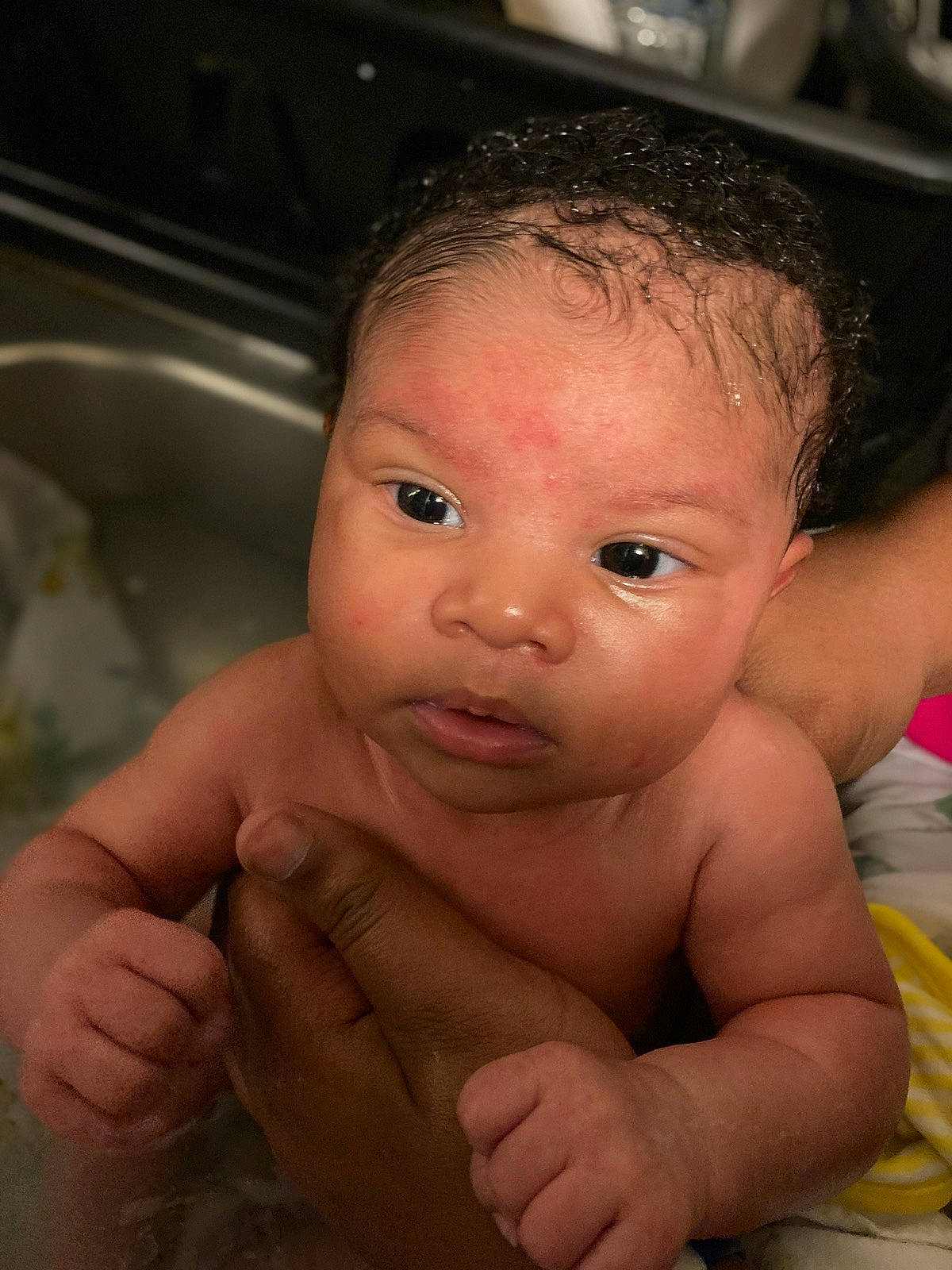 Jaylani is registered to the contest to win money with this photo: baby, baby_bathing, bathing, cheek, chest, child, eyebrow, finger, fluid, hand, iris, liquid, muscle, nail, organ, person, skin, stomach, thumb, toddler