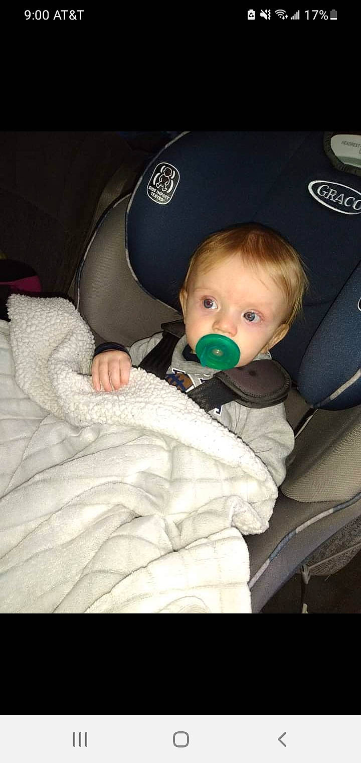 Matthew is registered to the contest to win money with this photo: auto_part, baby, baby_carriage, baby_in_car_seat, baby_products, baby_safety, baby_toddler_clothing, car_seat, car_seat_cover, cheek, child, comfort, eye, fun, hairstyle, infant_bed, lap, person, sitting, toddler