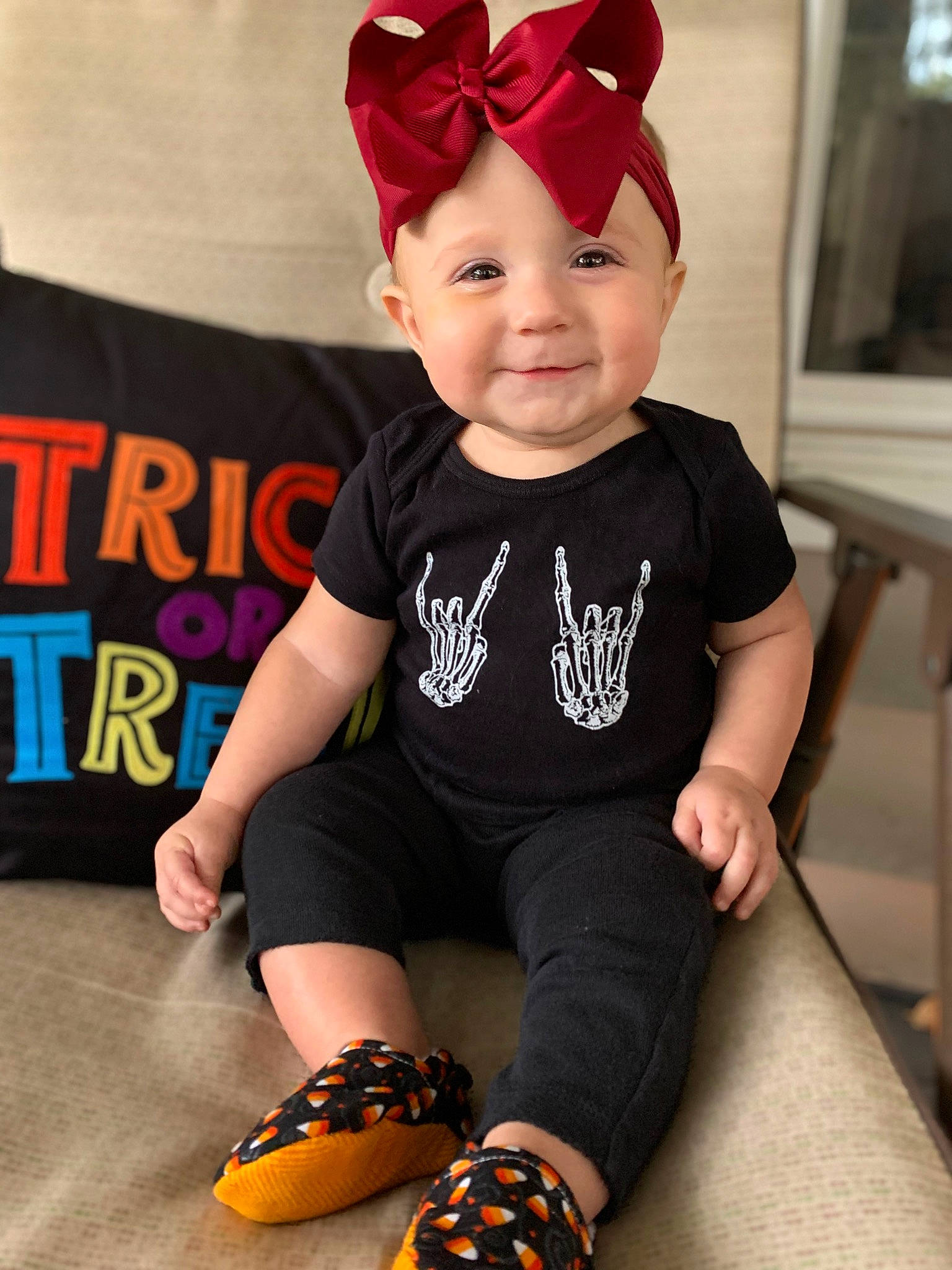 Adley joined the competition — help win amazing prizes! baby, baby_toddler_clothing, cap, child, cool, costume_hat, event, fashion, fashion_accessory, happy, headwear, human_leg, joy, knee, magenta, person, pink, sleeve, smile, t_shirt