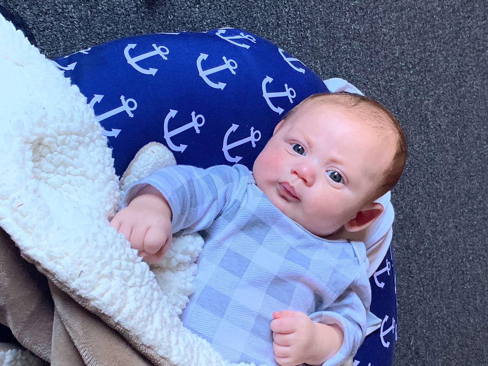 Ash is registered to the contest to win money with this photo: baby, baby_products, baby_sleeping, baby_toddler_clothing, blanket, child, person, product, toddler