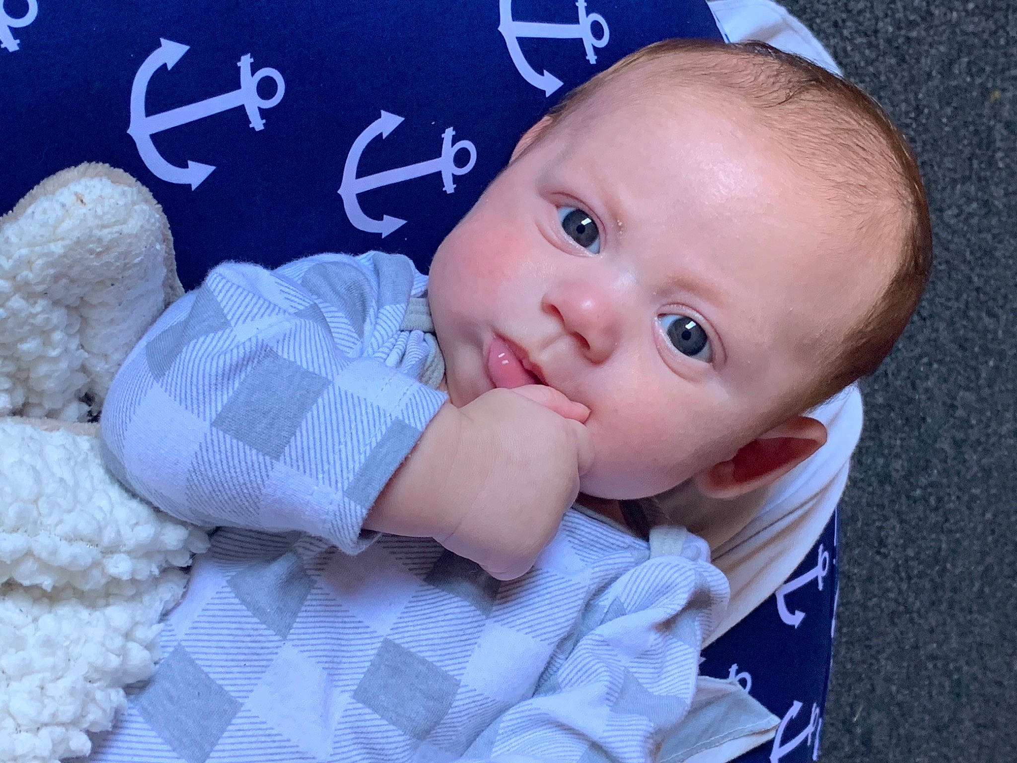 Ash joined the competition — help win amazing prizes! baby, baby_products, baby_toddler_clothing, blue, cheek, child, eye, head, nose, person, product, skin, toddler