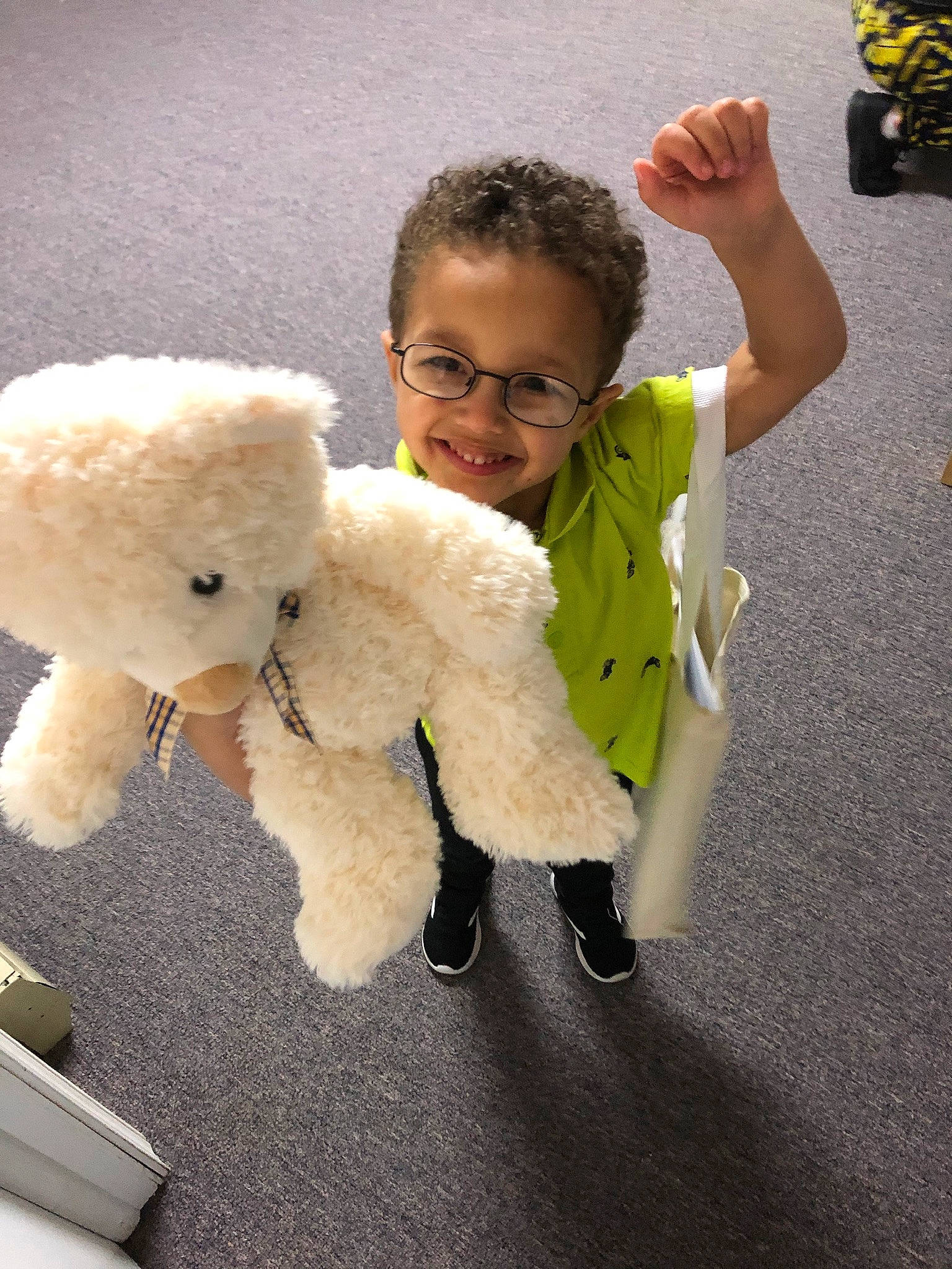Connor joined the competition — help win amazing prizes! child, fun, fur, joy, person, plush, stuffed_toy, teddy_bear, textile, toy