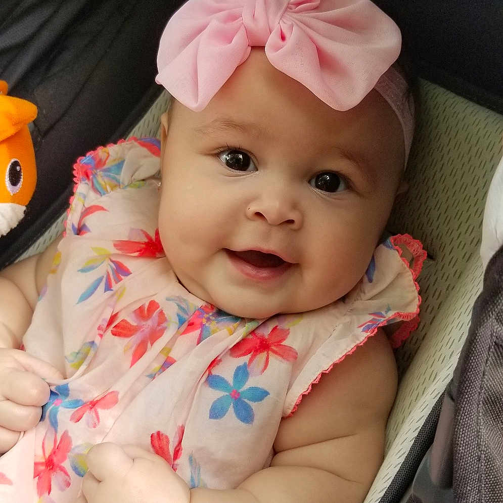 Alia joined the competition — help win amazing prizes! baby, beauty, cheek, child, ear, eye, face, head, headgear, lip, mouth, nose, person, pink, skin, toddler