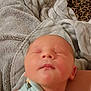 Lilith joined the competition — help win amazing prizes! newborn, baby, sleeping, blanket, soft, cozy, infant, wrapped, resting, face, head, leopard_print, fabric, comfort, skin, closeup, child, indoors, warm, peaceful