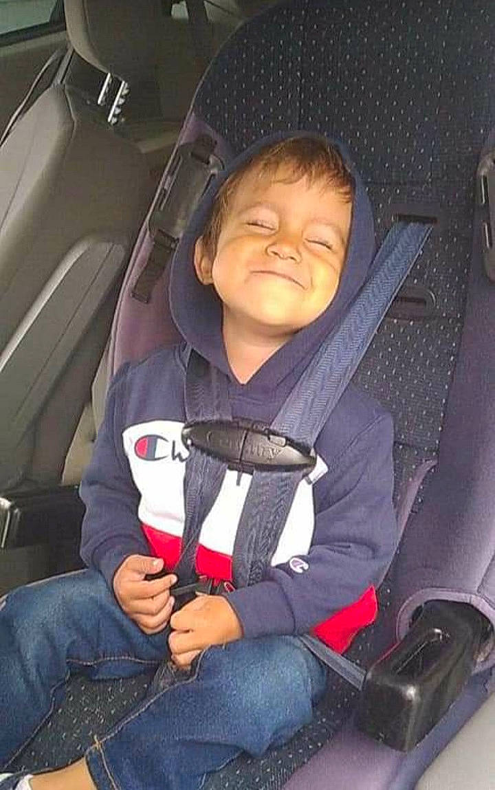 Joeniel joined the competition — help win amazing prizes! auto_part, automotive_design, baby_carriage, baby_products, car, car_seat, child, comfort, electric_blue, family_car, finger, head_restraint, jeans, joy, motor_vehicle, person, plant, product, sitting, toddler