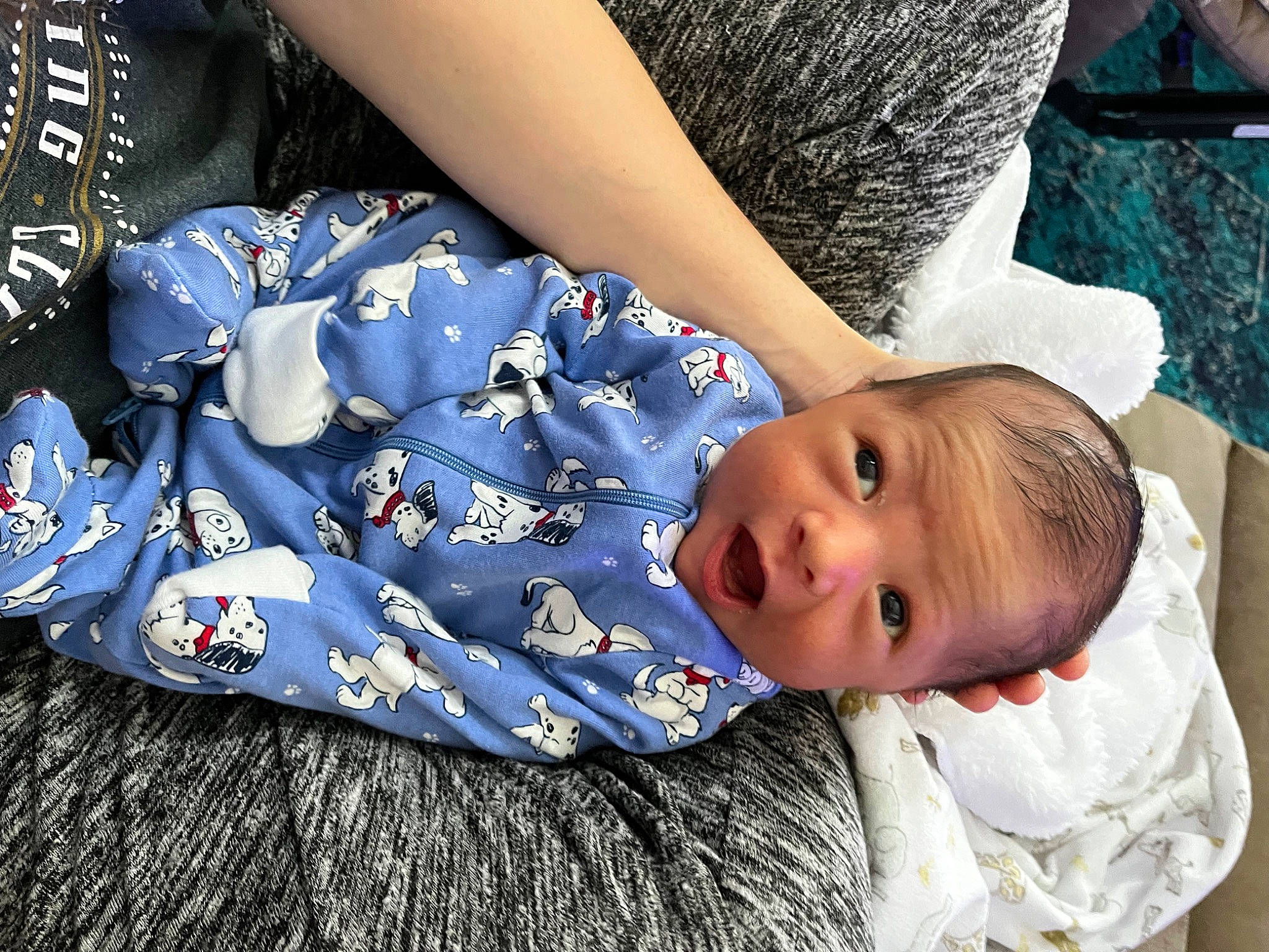 Jaxton is registered to the contest to win money with this photo: baby, baby_toddler_clothing, child, comfort, couch, denim, electric_blue, grass, happy, head, human_leg, leisure, linens, pattern, person, sitting, sleeve, textile, thigh, toddler