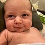 Evaleighn joined the competition — help win amazing prizes! baby, infant, face, cheeks, skin, eyes, expression, blanket, bottle, indoors, couch, pillow, cute, child, newborn, portrait, sleepwear, soft, young, head