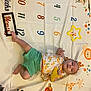 Evaleighn is registered to the contest to win money with this photo: baby, infant, milestone_blanket, numbers, animal_illustrations, green_shorts, orange_headband, yellow_star_toy, citrus_print, month_marker, playful, cute, lying_down, colorful, soft_fabric, child, smiling, indoors, photography, portrait