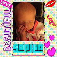Sophia is registered to the contest to win money with this photo: