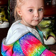 Everleigh joined the competition — help win amazing prizes! blanket, child, clothing, coat, couch, cushion, dress, face, fashion, female, formalwear, girl, gown, head, homedecor, kimono, person, photography, portrait, robe