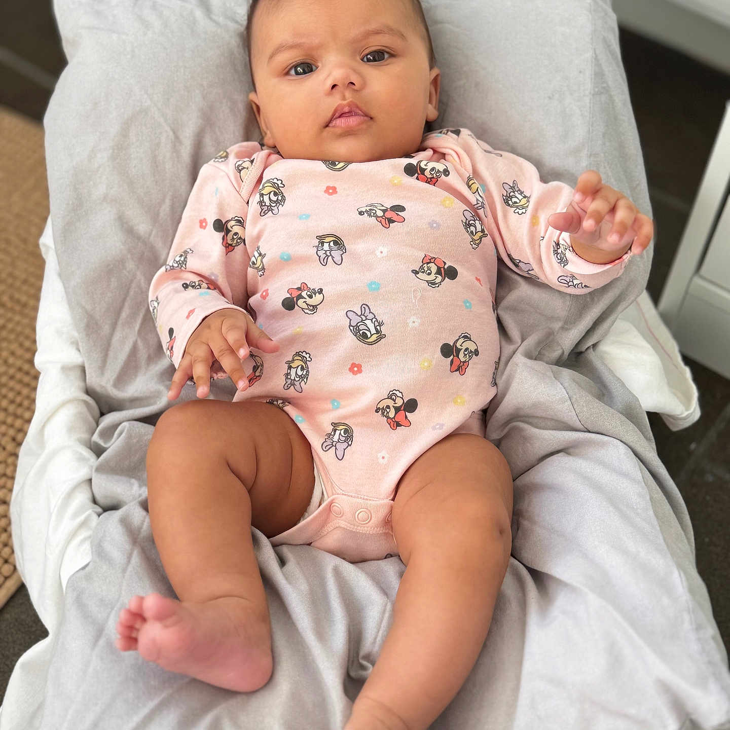 Ayla joined the competition — help win amazing prizes! architecture, baby, bed, blanket, bodypart, building, cushion, face, finger, furniture, hand, head, homedecor, hospital, newborn, person, photography, pillow, portrait, sitting