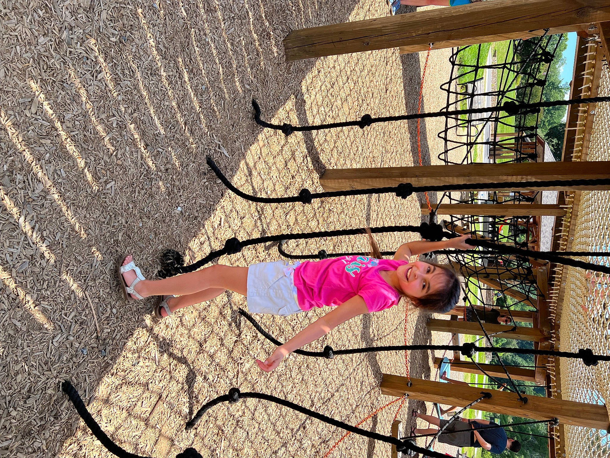 Aubree is registered to the contest to win money with this photo: asphalt, child, city, foot, fun, human_leg, human_settlement, joy, landscape, leisure, pattern, people_in_nature, person, plant, road_surface, shadow, sidewalk, t_shirt, tints_and_shades, toddler