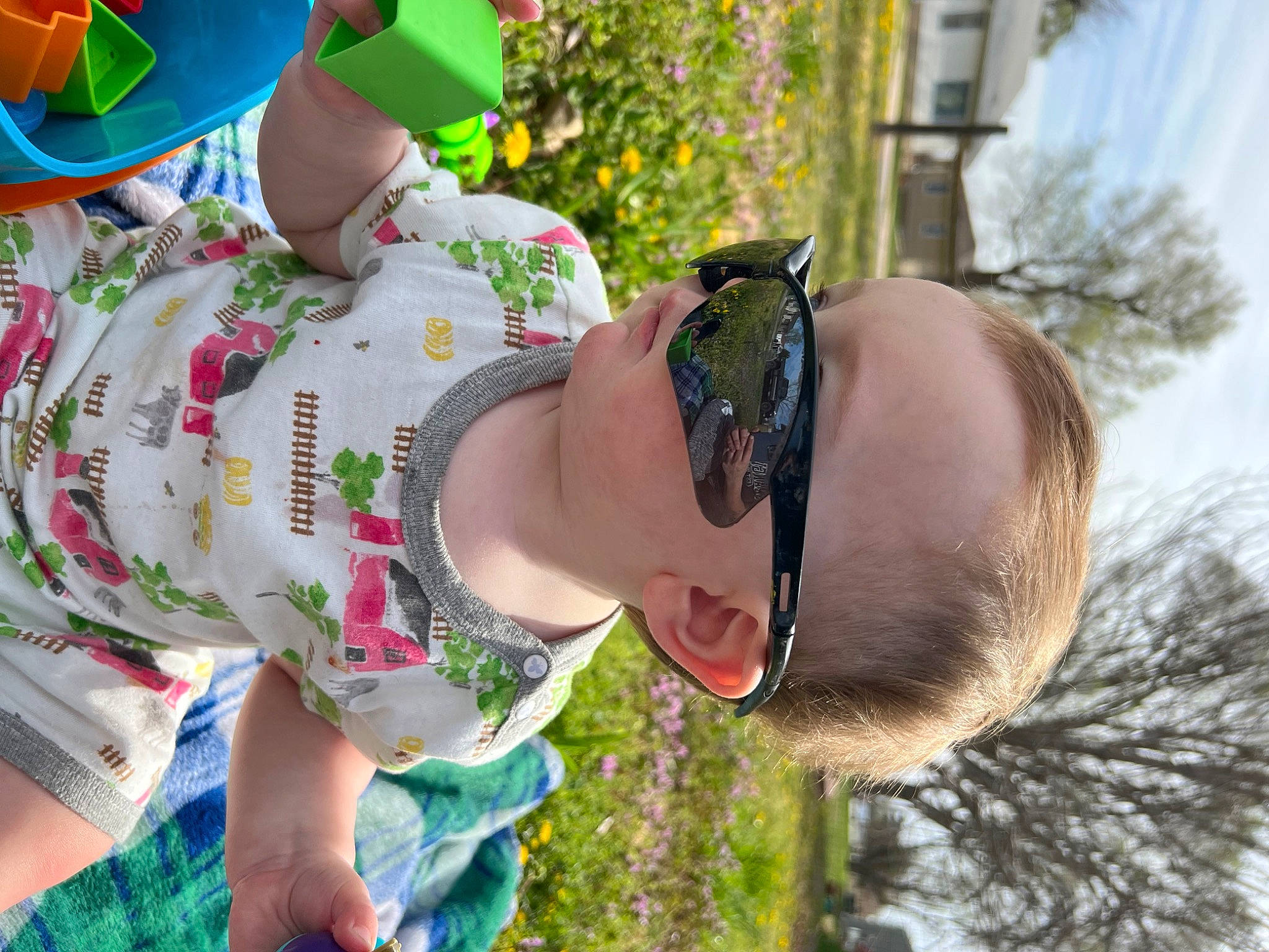 Briggs joined the competition — help win amazing prizes! child, eyewear, fun, glasses, grass, green, happy, hat, headgear, leisure, party_supply, people_in_nature, person, personal_protective_equipment, plant, recreation, sunglasses, t_shirt, toddler, tree