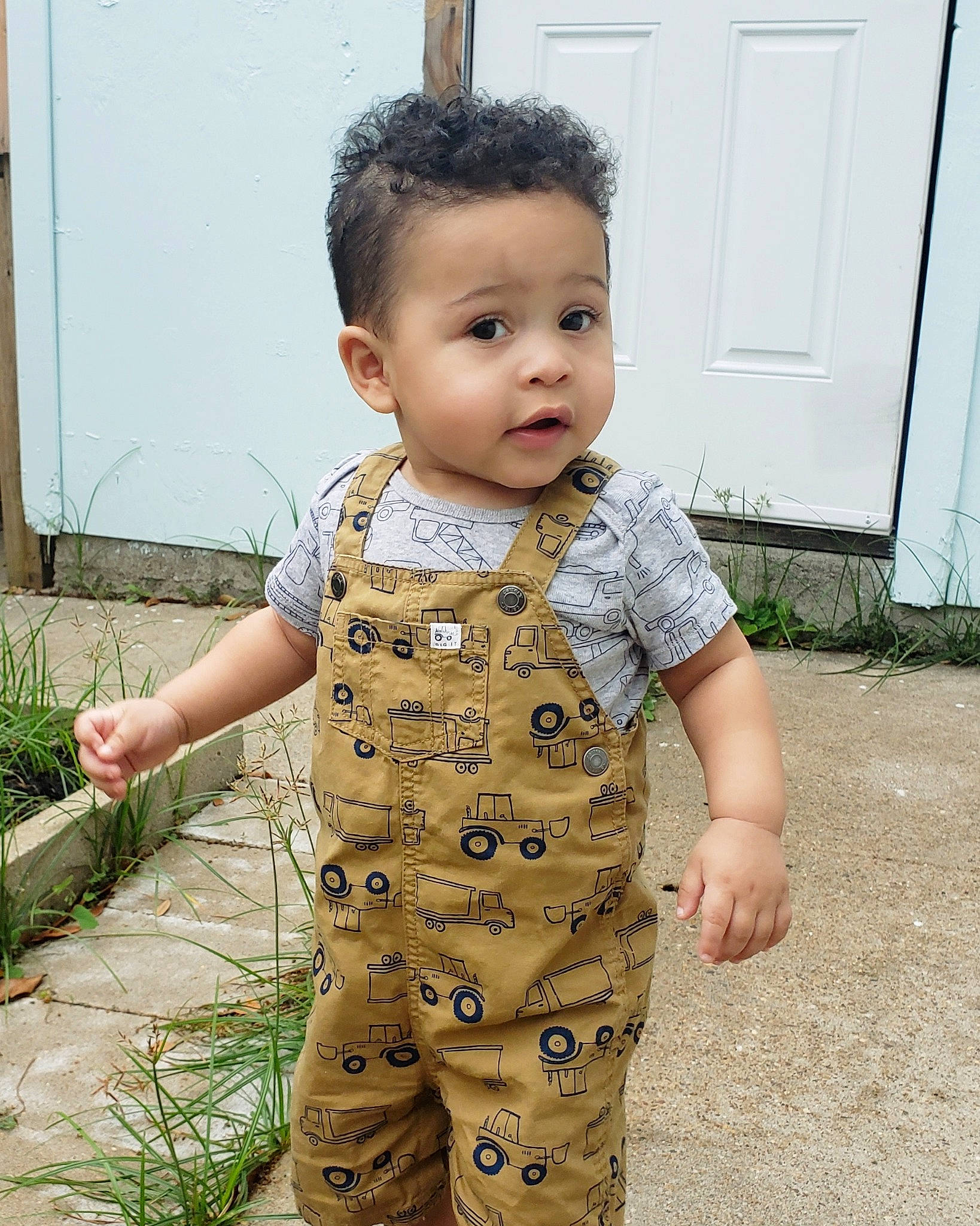 Kevin joined the competition — help win amazing prizes! baby, baby_toddler_clothing, child, clothing, design, military_camouflage, military_uniform, outerwear, overall, pattern, person, sleeve, toddler