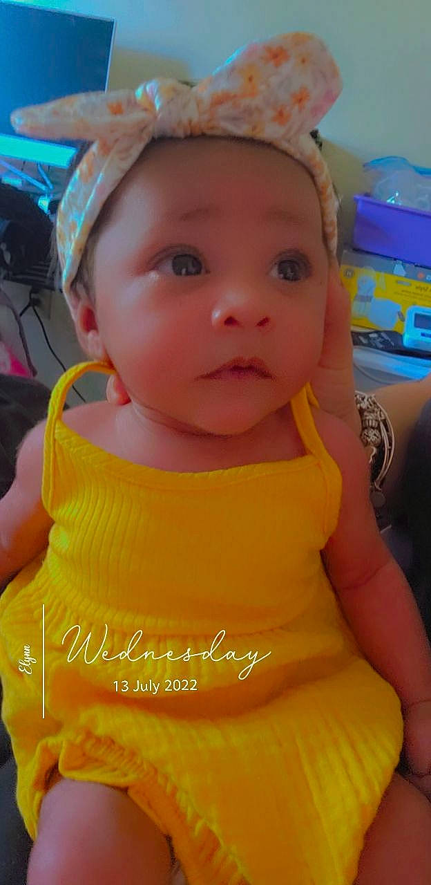 Bailee joined the competition — help win amazing prizes! baby, baby_toddler_clothing, blue, cheek, chin, cool, dress, eyelash, face, facial_expression, happy, lip, neck, nose, organ, person, photograph, pink, skin, sleeve