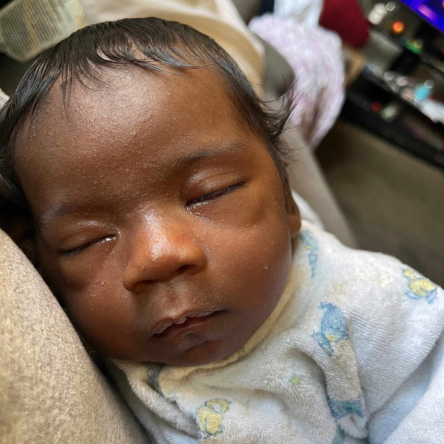 Nasir joined the competition — help win amazing prizes! baby, blanket, calm, child, closeup, comfort, cozy, cushion, face, head, indoors, infant, newborn, peaceful, person, portrait, resting, sleeping, soft, young