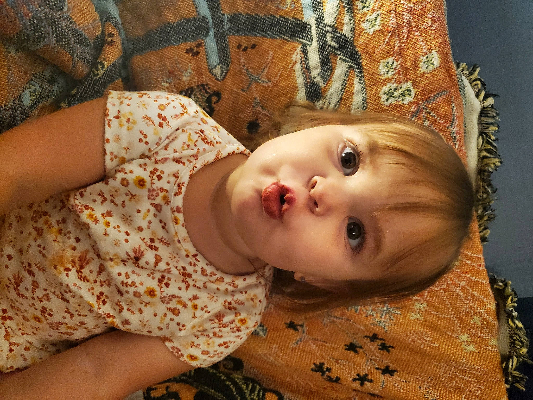 Marilyn joined the competition — help win amazing prizes! baby, baby_toddler_clothing, brown_hair, cheek, child, chin, eye, eyelash, fawn, happy, hat, head, iris, nose, pattern, person, skin, sleeve, toddler, vintage_clothing