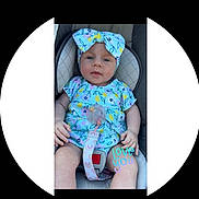 Ellie joined the competition — help win amazing prizes! accessories, baby, bonnet, cap, car, clothing, cushion, dress, face, hat, head, homedecor, newborn, person, photography, portrait, sitting, t_shirt, transportation, vehicle