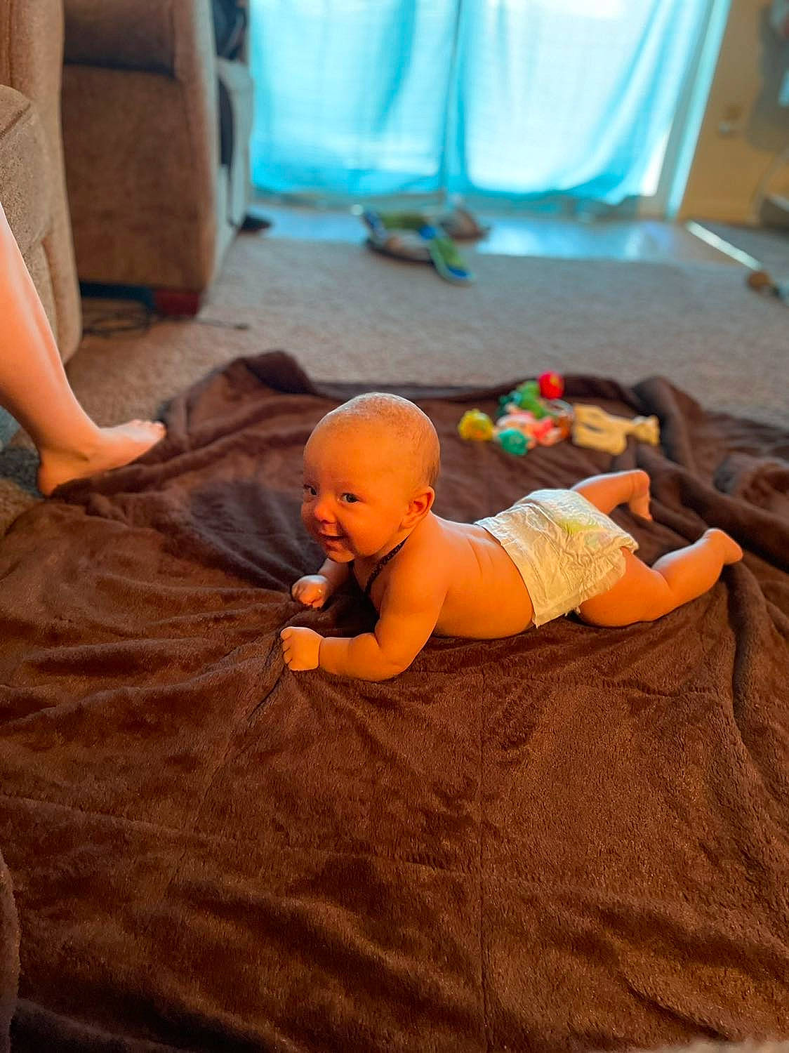 Kingston joined the competition — help win amazing prizes! baby, baby_toddler_clothing, carpet, chair, child, comfort, floor, flooring, hardwood, head, human_leg, joint, knee, leg, linens, orange, person, thigh, toddler, trunk