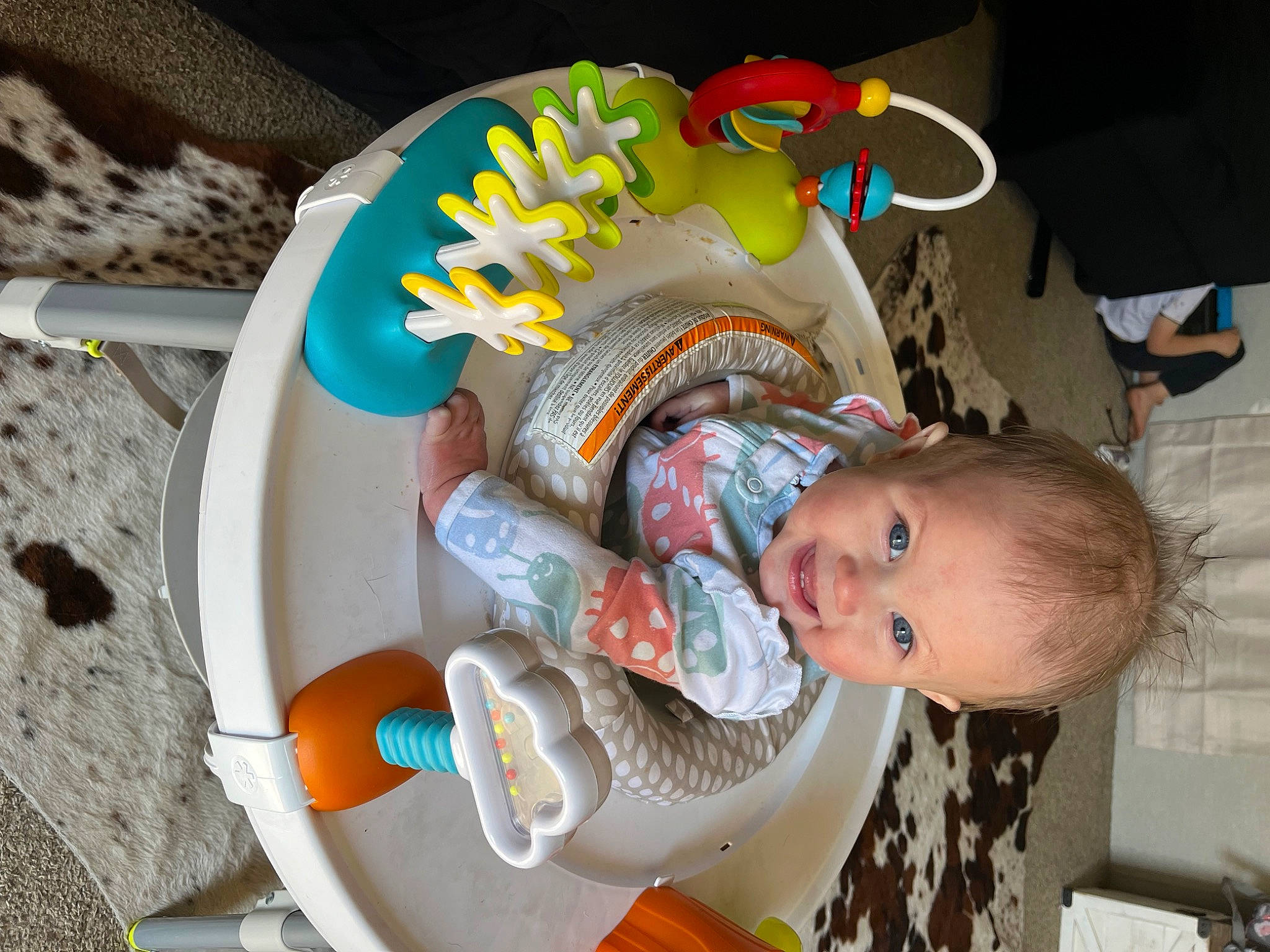Coraline is registered to the contest to win money with this photo: baby, baby_carriage, baby_products, baby_toddler_clothing, baby_toys, child, fun, headgear, kitchen_utensil, person, personal_protective_equipment, play, sitting, tableware, toddler