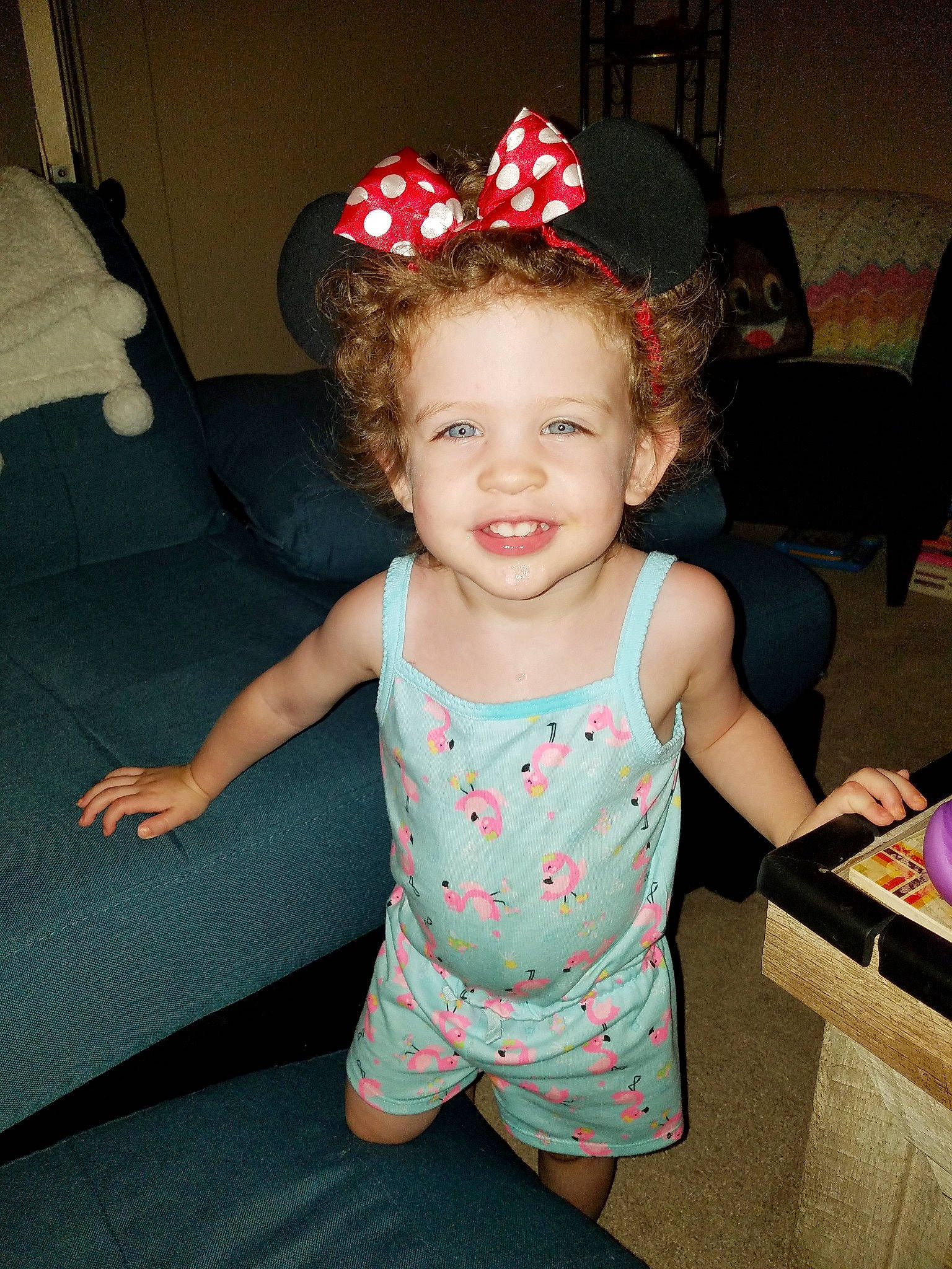 A'Rayah is registered to the contest to win money with this photo: baby, baby_toddler_clothing, child, design, dress, ear, face, fun, hair_accessory, head, headband, headgear, iris, joy, party, person, pink, skin, smile, t_shirt