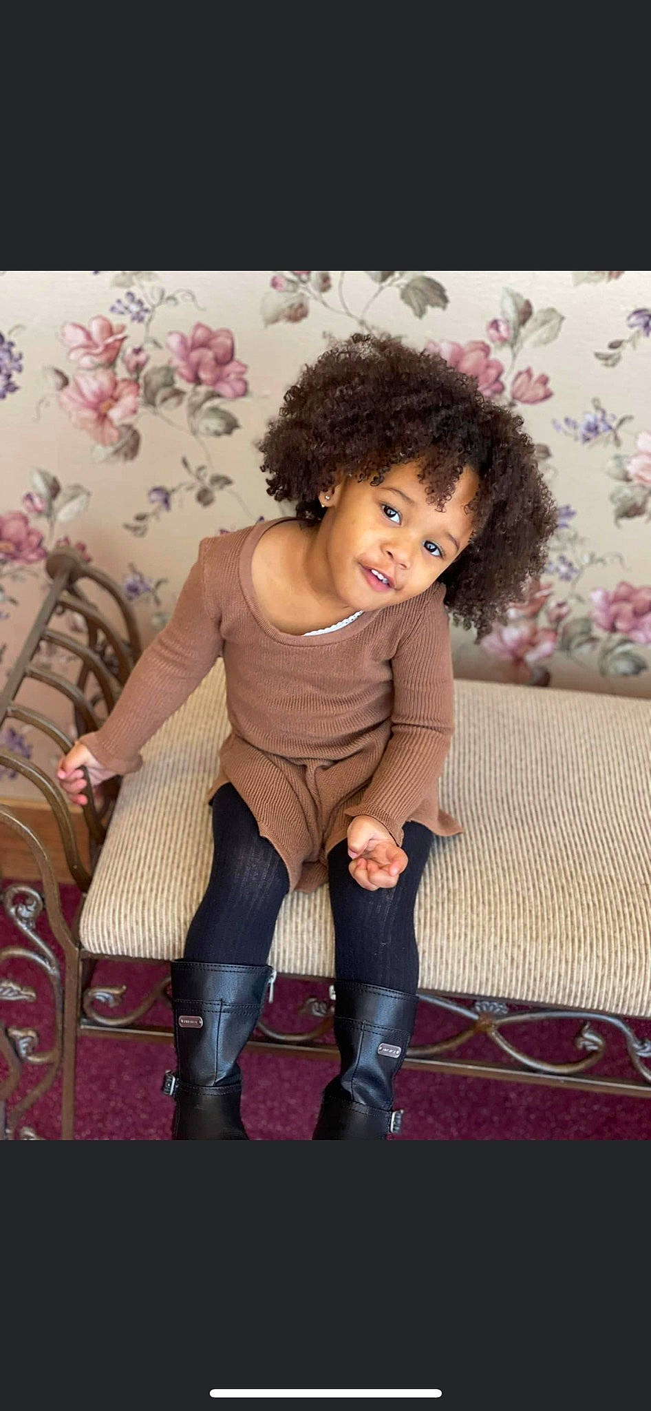 Kaycen joined the competition — help win amazing prizes! dress, eye, face, fashion, flash_photography, happy, human_body, joint, knee, lip, person, pink, purple, shoe, skin, sleeve, smile, textile, thigh, toddler