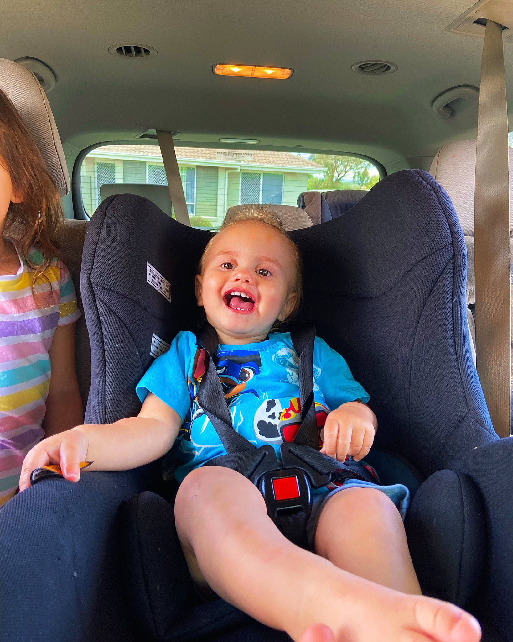 Zakai joined the competition — help win amazing prizes! auto_part, automotive_design, baby_toddler_clothing, car, car_seat, car_seat_cover, comfort, family_car, fun, head_restraint, leg, motor_vehicle, person, seat_belt, smile, steering_wheel, thigh, toddler, vehicle, vehicle_door