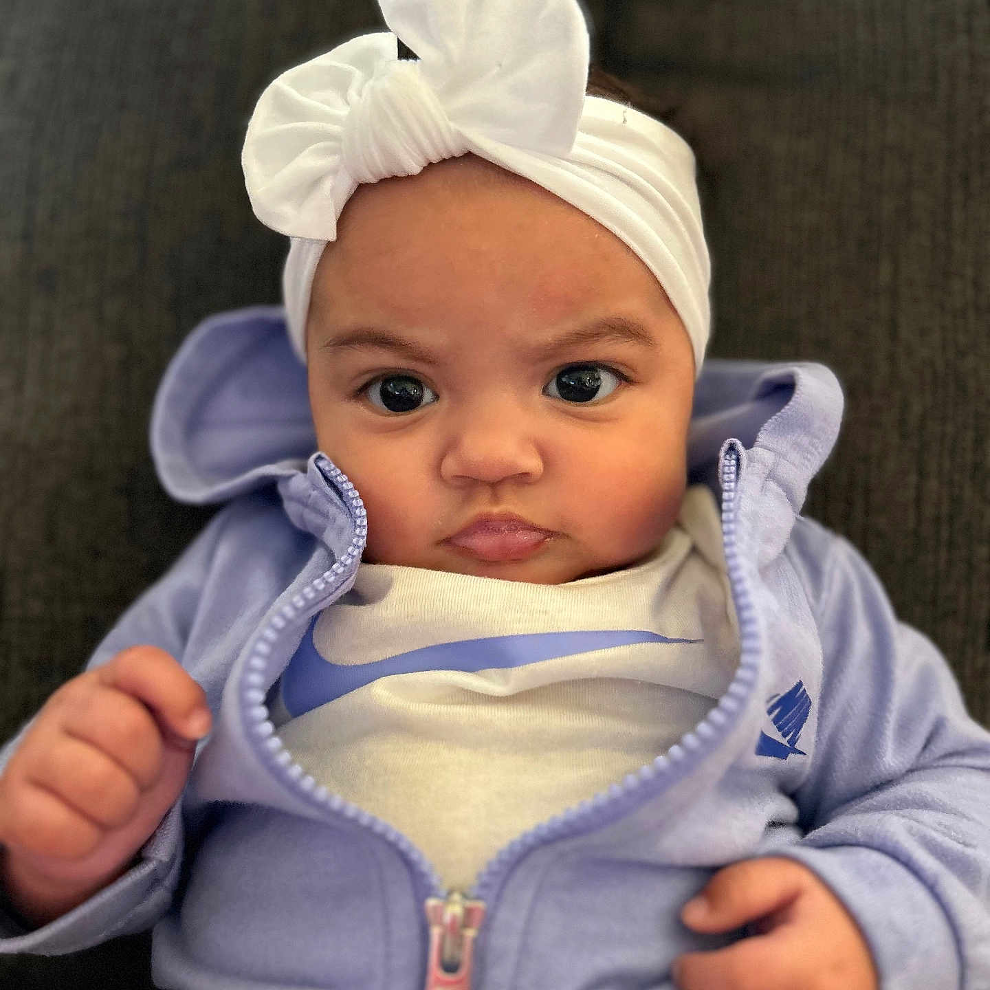 Alazay is registered to the contest to win money with this photo: baby, bodypart, bonnet, cap, clothing, coat, face, hat, head, hood, hoodie, jacket, knitwear, newborn, pants, person, photography, portrait, sweater, sweatshirt