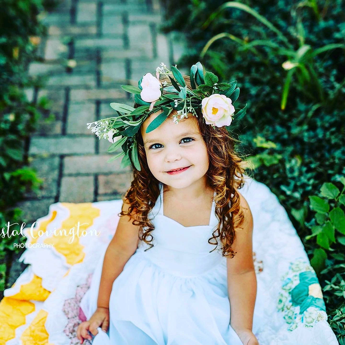 Josie is registered to the contest to win money with this photo: aqua, branch, bridal_clothing, dress, flash_photography, flower, gown, grass, hairstyle, happy, headgear, headpiece, headwear, jewellery, joy, people_in_nature, person, petal, plant, shoulder