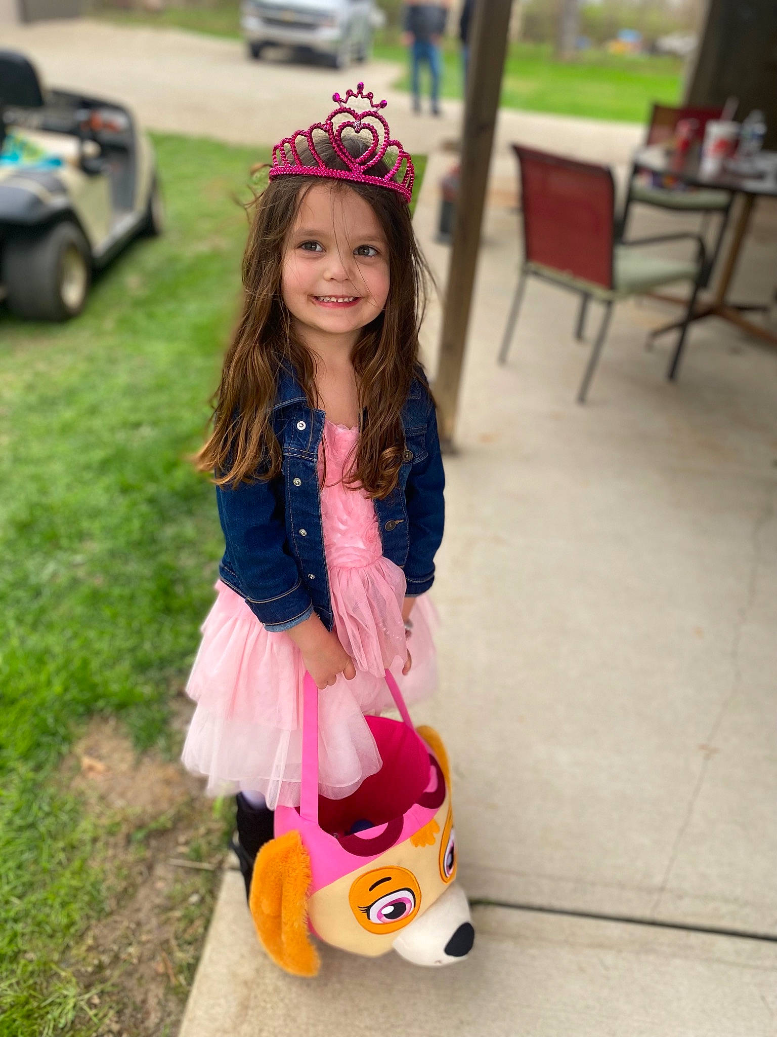 Josie joined the competition — help win amazing prizes! chair, child, dress, fun, grass, happy, joy, leisure, person, photograph, pink, plant, recreation, shoe, skin, smile, snapshot, textile, tire, toy